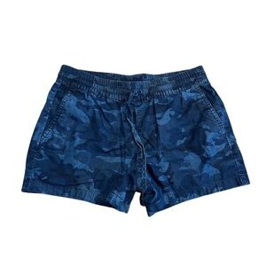 Calvin Klein Pull On Camouflage Print Blue Shorts